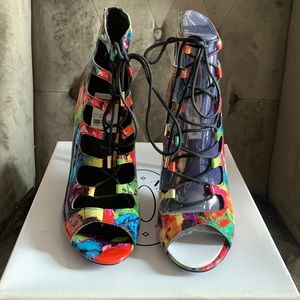 Steve Madden floral heels